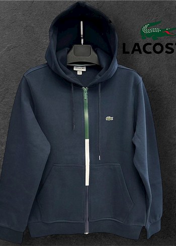 Erkek Gri Fermuarlı Kapüşonlu Sweatshirt - Görsel 2