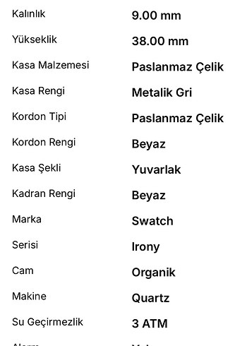 Swatch Irony Tresor Blanc Kadın Kol Saati - Görsel 4