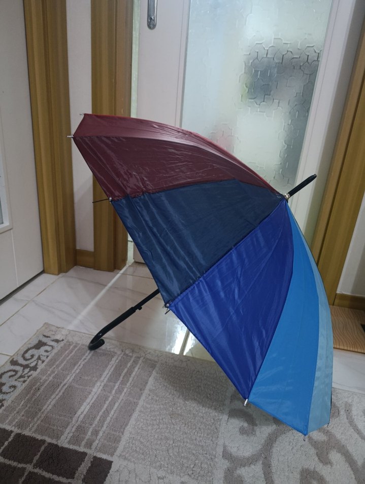 Renkli Pliseli Kadın Şemsiye - Görsel 2