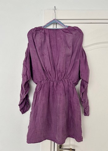 Zara Marka Mor Lila Renk Kadın Elbise S Beden Etiketli Giyilmedi - Görsel 6