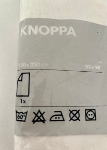 Ikea Knoppa Beyaz Çarşaf 150 x 250 - Görsel 6