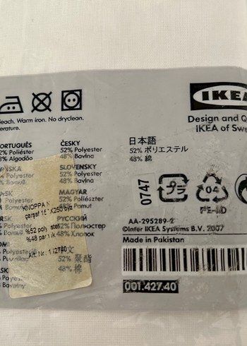 Ikea Knoppa Beyaz Çarşaf 150 x 250 - Görsel 4
