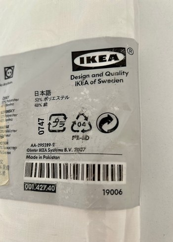 Ikea Knoppa Beyaz Çarşaf 150 x 250 - Görsel 5