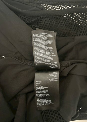 H&M Marka Siyah File Detaylı Kadın Mayo - Görsel 6