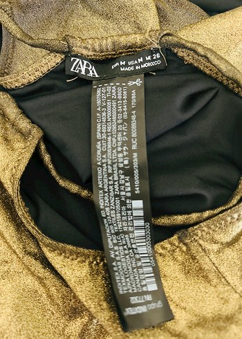 Zara Marka Altın Renk Strappy Kadın Mayo - Görsel 3