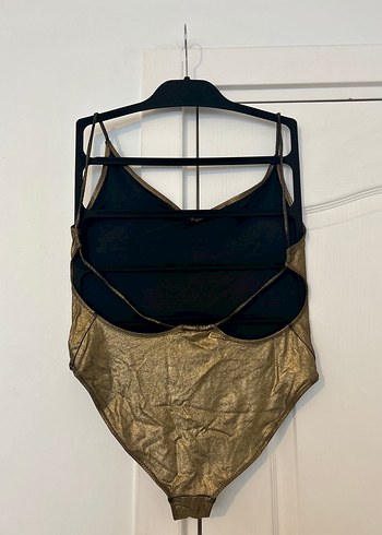 Zara Marka Altın Renk Strappy Kadın Mayo - Görsel 2