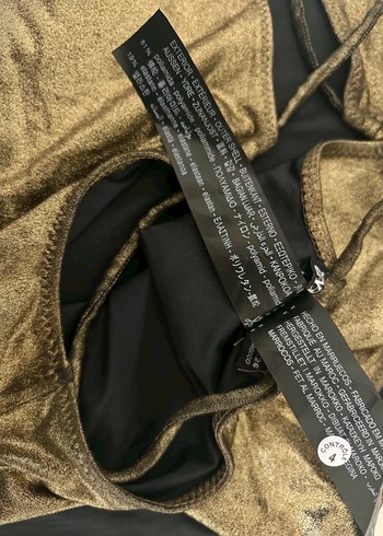 Zara Marka Altın Renk Strappy Kadın Mayo - Görsel 4