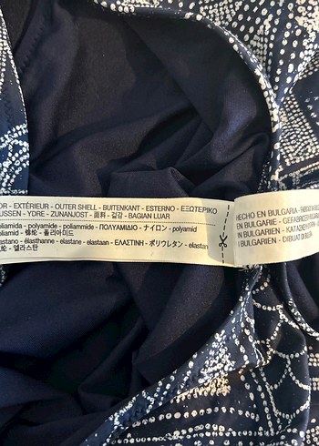 Oysho Marka Mavi Beyaz Desenli Kadın Mayo - Görsel 6