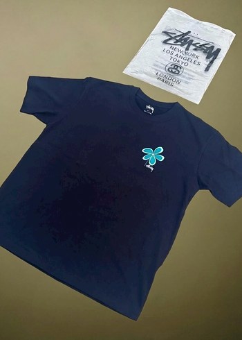 Mavi Baskılı Erkek Tişört stussy - Görsel 2