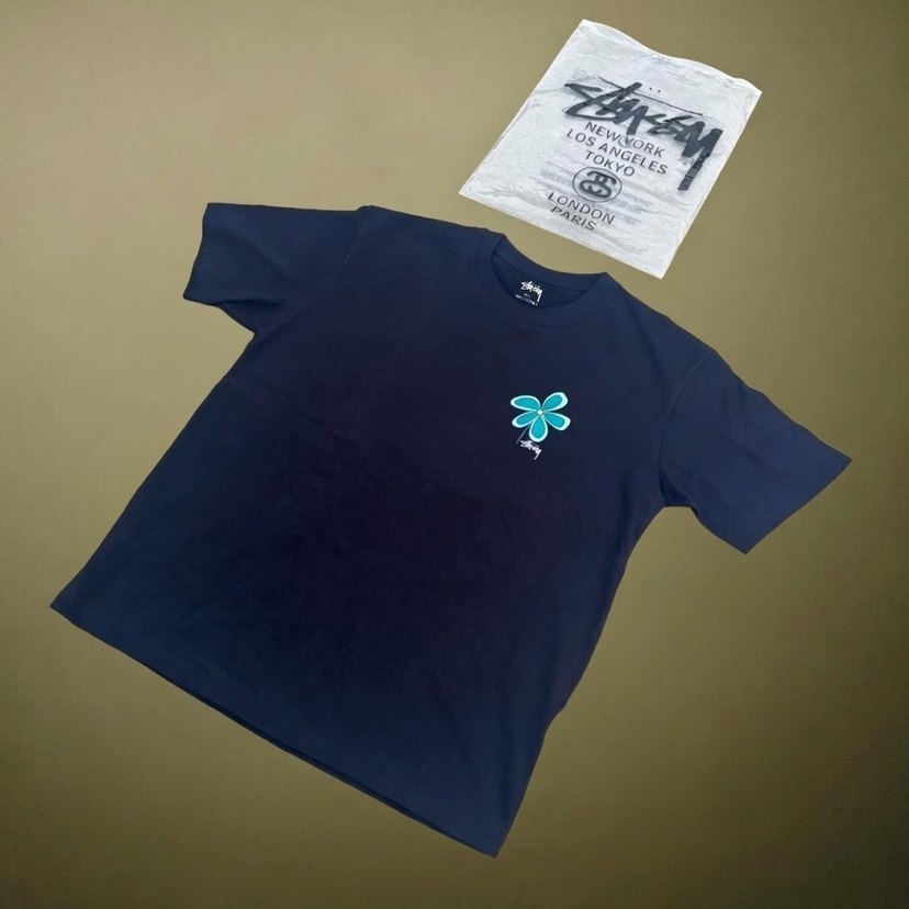 Mavi Baskılı Erkek Tişört stussy - Görsel 2