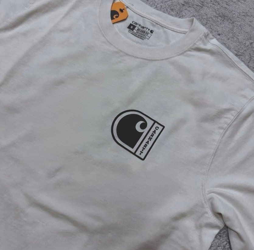 Carhartt Baskılı Beyaz Erkek Tişört - Görsel 3