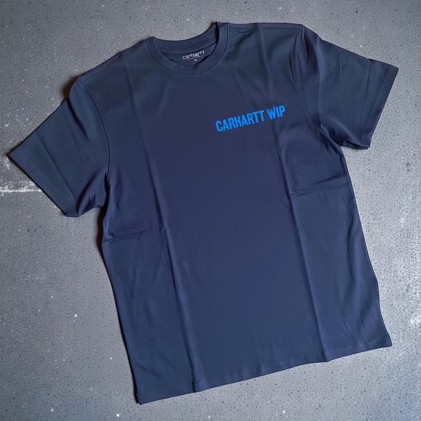 Carhartt WIP Baskılı Mavi Erkek Tişört - Görsel 3