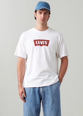 Orjinal Levi's Beyaz Baskılı Erkek Tişört - Görsel 3