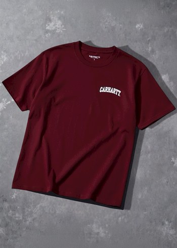 Bordo  Erkek Tişört Carhartt - Görsel 2