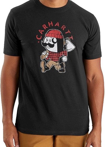 Carhartt Siyah Baskılı Erkek Tişört - Görsel 2