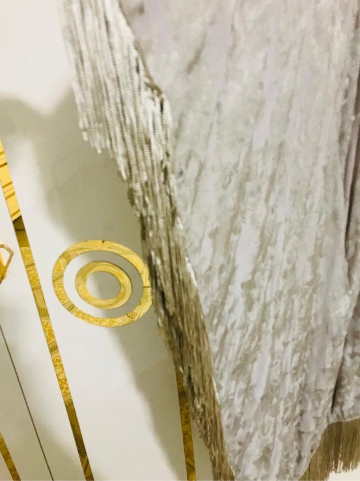 Gri Uzun Kollu Bohem Kadın Panco kenarları püsküllü - Görsel 3