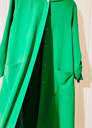 Kadın Yeşil Uzun giy çık kap - Görsel 2