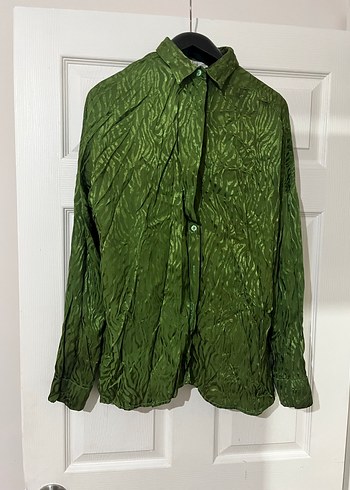 Yeşil Keten Midi Takım Düğmeli - Görsel 2