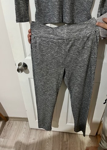 Gri Erkek Uzun Kollu Rahat Pijama Takımı - Görsel 3