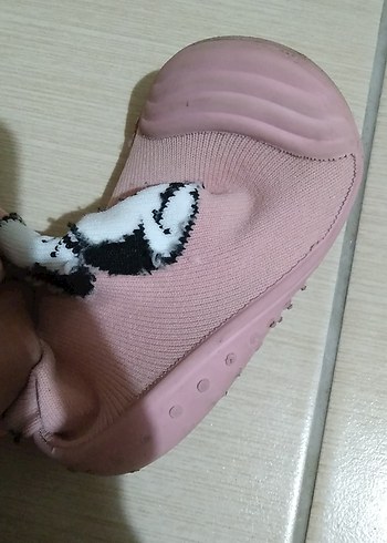 Kız Çocuk Pembe Örgü Sıcak Ev Terliği - Görsel 3