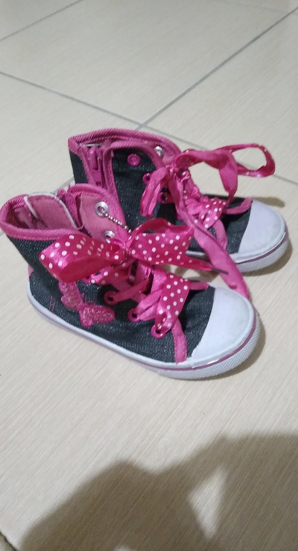 Kız Çocuk Pembe Nakışlı Spor Ayakkabı - Görsel 2