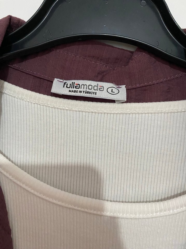 Bordo Keten Salaş Kadın Gömlek - Görsel 3