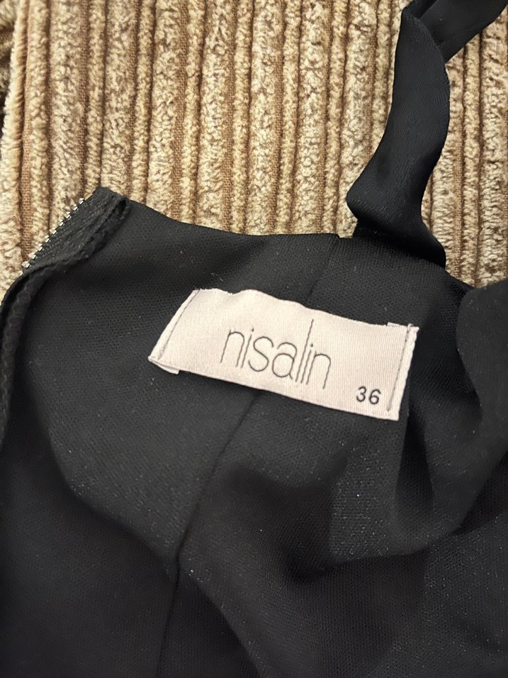 NİSALİN Siyah  Saten Korse Top - Görsel 5