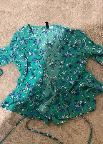 H&M V Yaka Kadın Bohem Bluz - Görsel 2