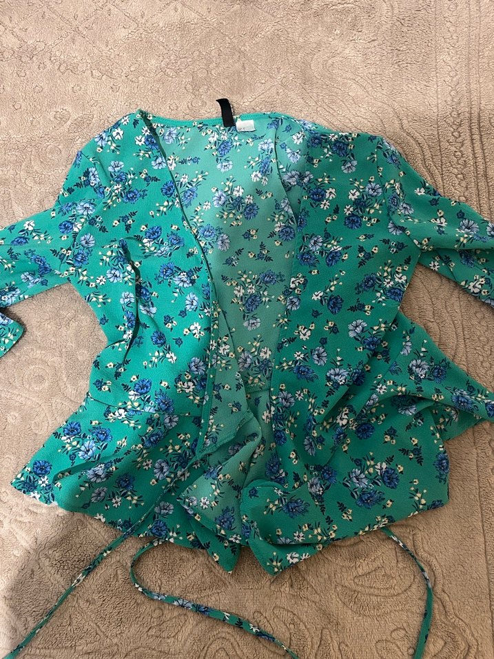 H&M V Yaka Kadın Bohem Bluz - Görsel 2