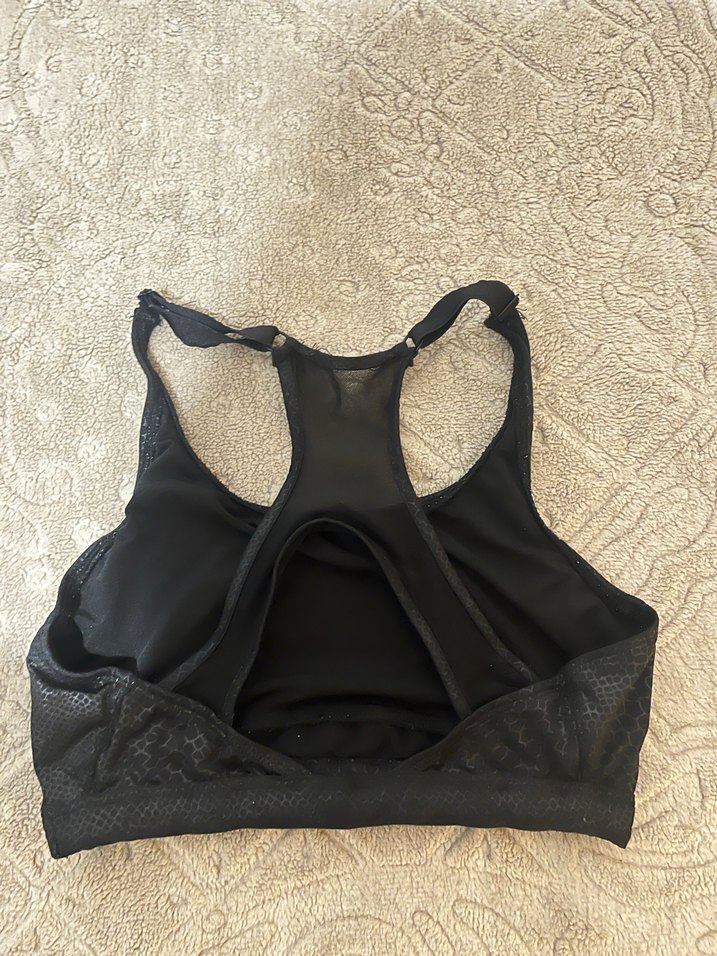 Siyah Yılan Desenli Spor Büstiyer - Görsel 2