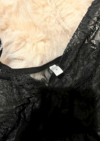 Siyah Dantelli Babydoll Gecelik - Görsel 2