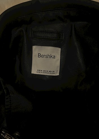 Bershka Siyah Deri Ceket - Görsel 7