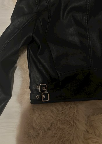 Bershka Siyah Deri Ceket - Görsel 9