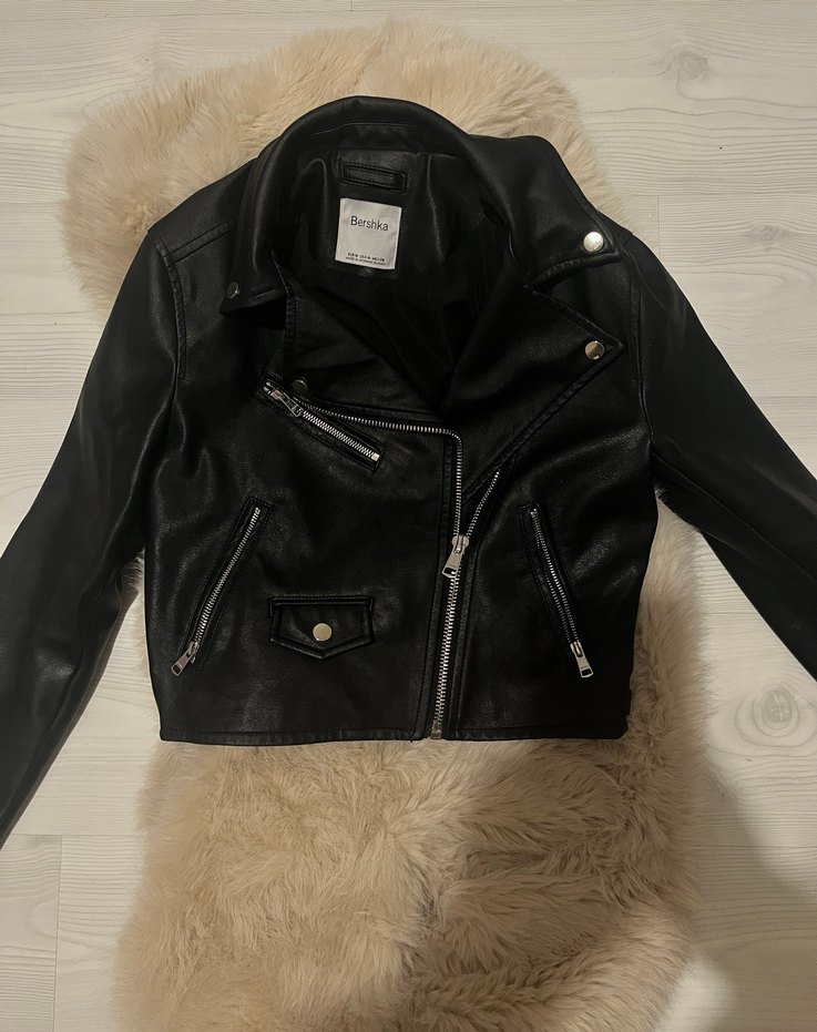 Bershka Siyah Deri Ceket - Görsel 2