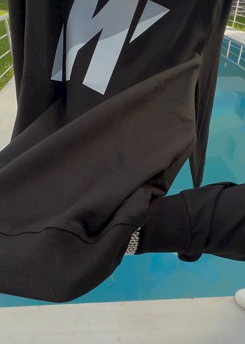 Siyah Baskılı Erkek Sweatshirt - Görsel 4