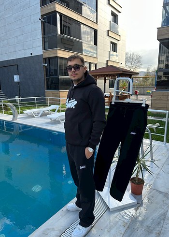 Siyah Fermuarlı Mini Sweatshirt - Görsel 6