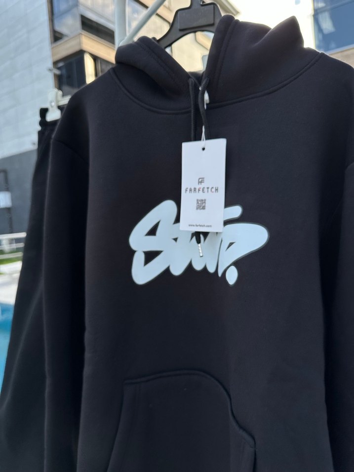 Siyah Fermuarlı Mini Sweatshirt - Görsel 2