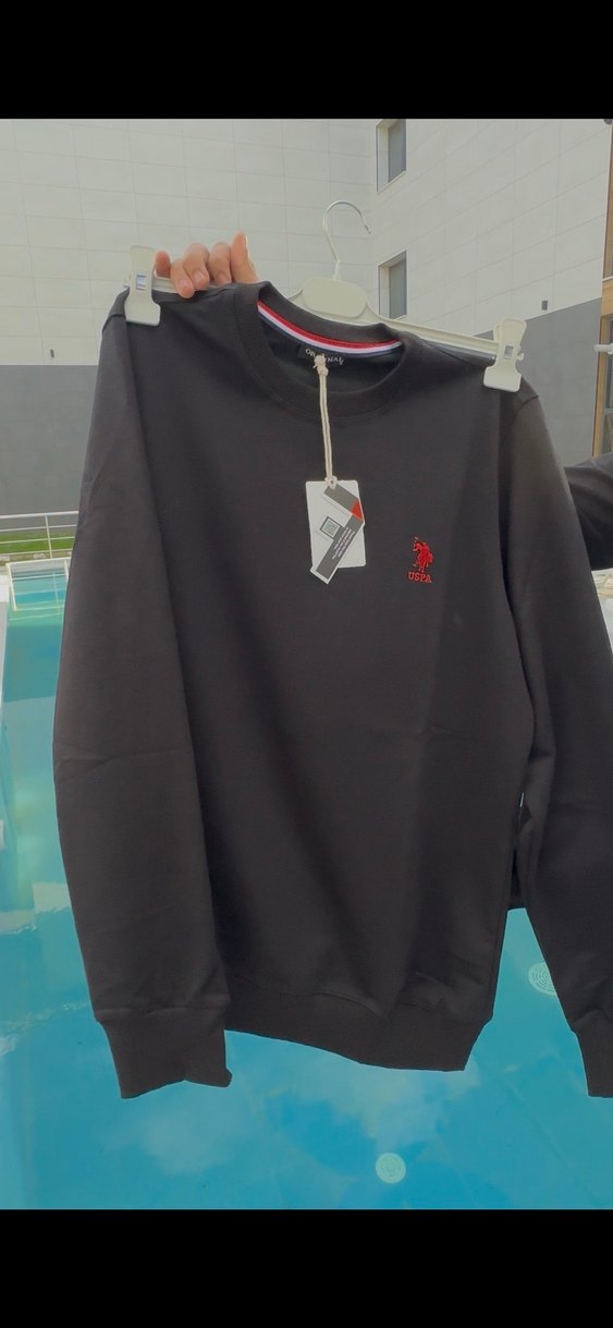 Erkek Siyah Baskılı Streetwear Sweatshirt - Görsel 4