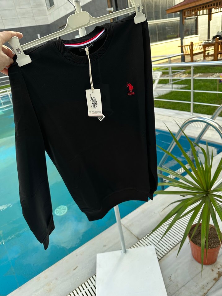 Erkek Siyah Baskılı Streetwear Sweatshirt - Görsel 2