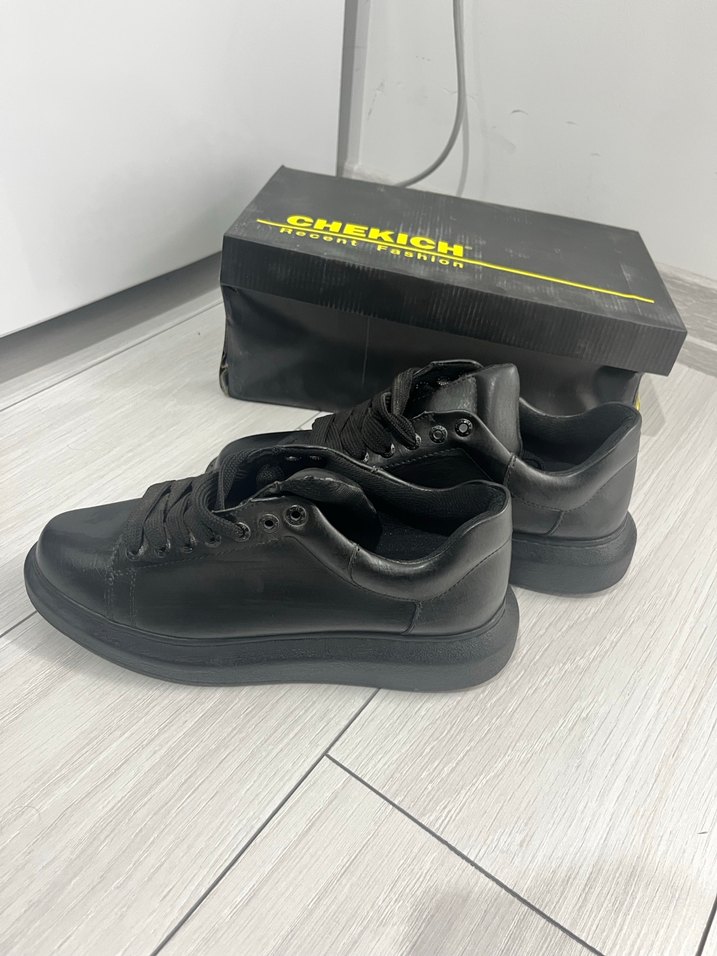 Siyah Erkek Street Wear Sneakers - Görsel 3