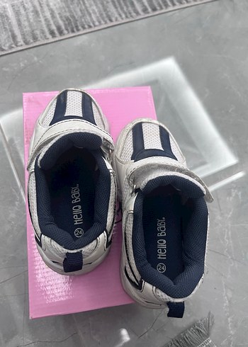 Erkek Çocuk Beyaz Spor Ayakkabı Velcro Bantlı - Görsel 2