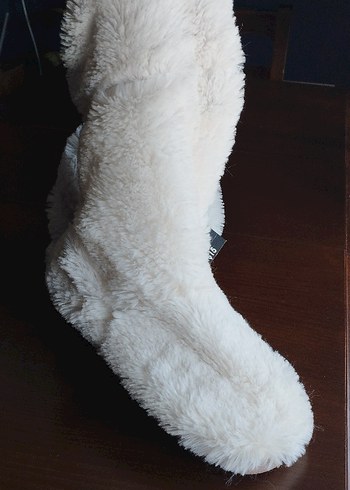 Nakışlı Beyaz Bohem Kadın ev botu, ithal - Görsel 5