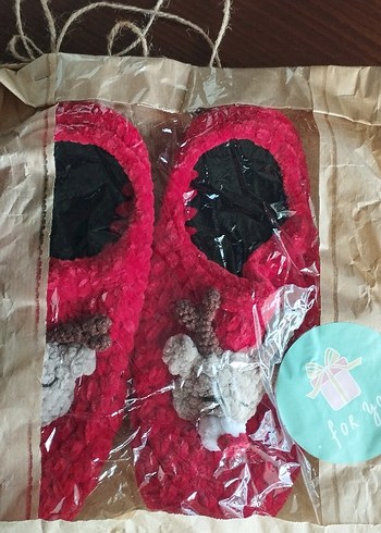 Nakışlı Beyaz Bohem Kadın ev botu, ithal - Görsel 6