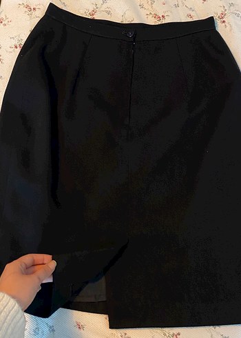 Kumaş kalem kadın siyah etek - Görsel 3