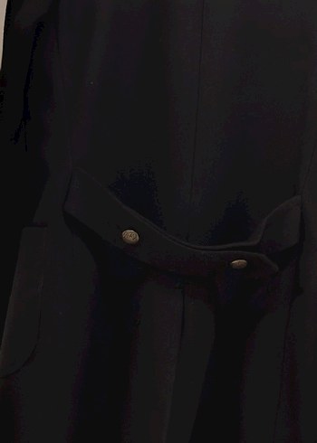 Kruvaze Siyah  Erkek Kaban - Görsel 3