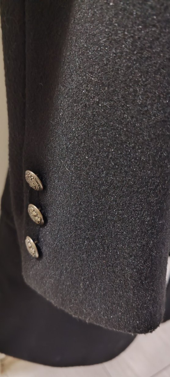 Kruvaze Siyah  Erkek Kaban - Görsel 4