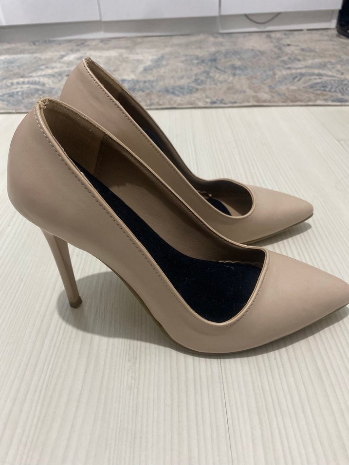 Bej  Stiletto Kadın Ayakkabı - Görsel 2