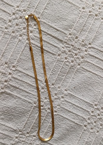 Uzun Zincir Detaylı Yılan Desenli çelik  Kolye - Görsel 3