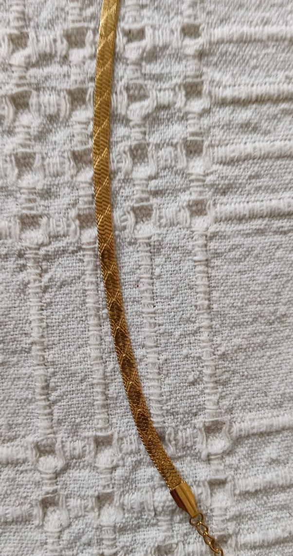 Uzun Zincir Detaylı Yılan Desenli çelik  Kolye - Görsel 2