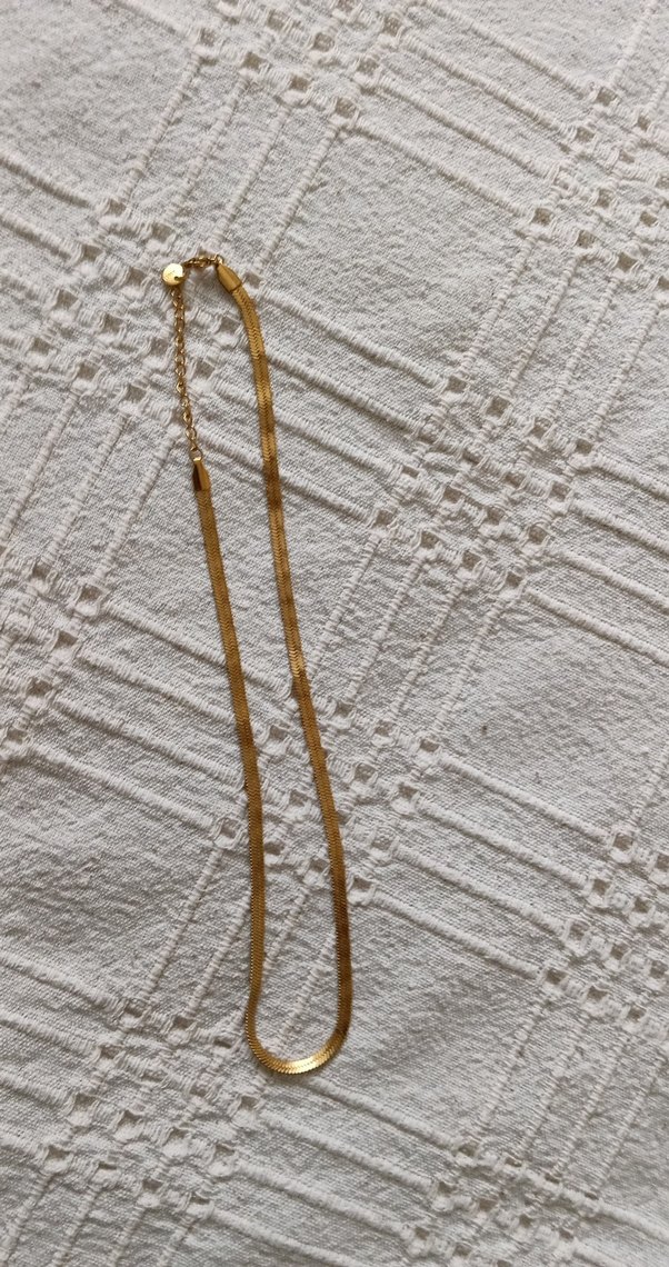 Uzun Zincir Detaylı Yılan Desenli çelik  Kolye - Görsel 3